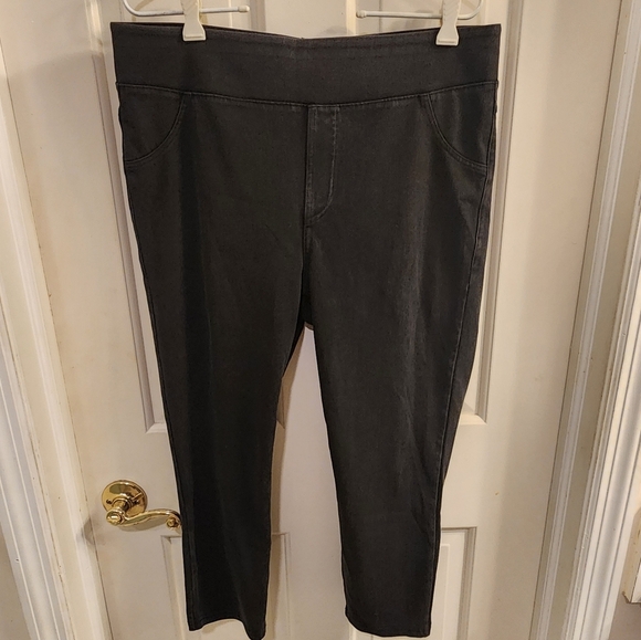 NWT Halara Flex High Waisted Pockets Stretchy Knit Denim Leggings Size XL - Picture 4 of 8